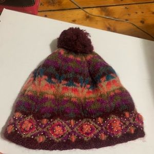 Sundance Catalog x French Knot Wool Hand Knit Hat